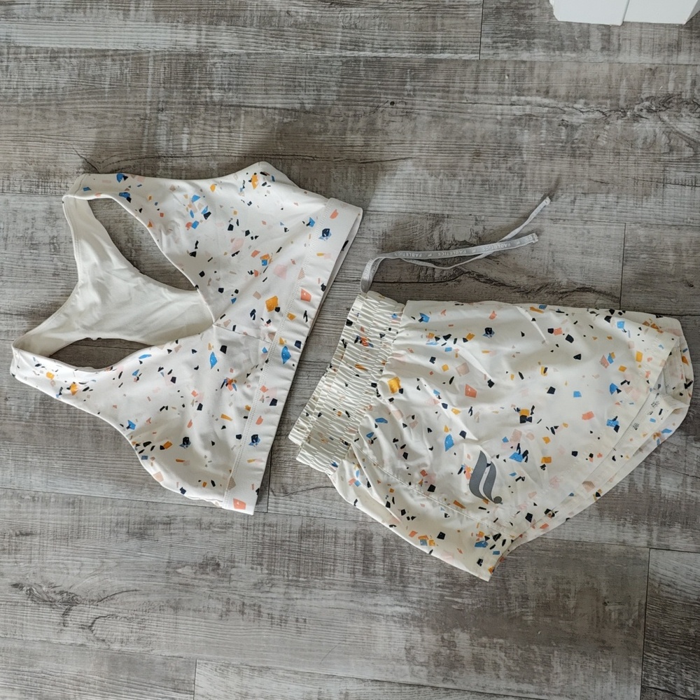 Fabletics Matching Bra and Shorts Set